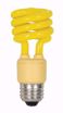 Picture of SATCO S7267 13T2/E26/BUG/120V  YELLOW Compact Fluorescent Light Bulb