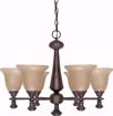 Picture of NUVO Lighting 60/100 Mericana - 6 Light - 26" - Chandelier - with Amber Water Glass