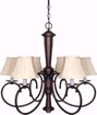 Picture of NUVO Lighting 60/101 Mericana - 6 Light - 27" - Chandelier - with Natural Linen Shades