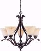 Picture of NUVO Lighting 60/1402 Anastasia - 5 Light 24" Chandelier with Honey Marble Glass