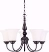 Picture of NUVO Lighting 60/1842 Dupont - 5 light 21" Chandelier with Satin White Glass