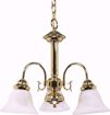 Picture of NUVO Lighting 60/186 Ballerina - 3 Light - 20" - Chandelier - with Alabaster Glass Bell Shades