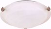 Picture of NUVO Lighting 60/270 1 Light - 12" - Flush Mount - Tri-Clip with Alabaster Glass