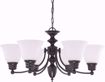 Picture of NUVO Lighting 60/3169 Empire - 6 Light 26" Chandelier with Frosted White Glass