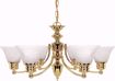 Picture of NUVO Lighting 60/357 Empire - 6 Light - 26" - Chandelier - with Alabaster Glass Bell Shades