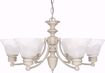 Picture of NUVO Lighting 60/359 Empire - 6 Light - 26" - Chandelier - with Alabaster Glass Bell Shades