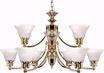 Picture of NUVO Lighting 60/361 Empire - 9 Light - 32" - Chandelier - with Alabaster Glass Bell Shades; 2 Tier