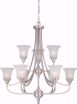 Picture of NUVO Lighting 60/4149 Surrey - 9 Light Two Tier Chandelier with Frosted Glass