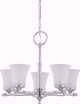 Picture of NUVO Lighting 60/4265 Teller - 5 Light Chandelier with Frosted Etched Glass