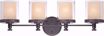 Picture of NUVO Lighting 60/4544 Decker - 4 Light Vanity Fixture with Clear & Cream Glass