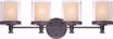 Picture of NUVO Lighting 60/4544 Decker - 4 Light Vanity Fixture with Clear & Cream Glass