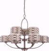 Picture of NUVO Lighting 60/4730 Harlow - 9 Light Chandelier with Khaki Fabric Shades