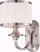 Picture of NUVO Lighting 60/4731 Candice - 1 Light Vanity Fixture with Pleated White Shade