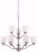 Picture of NUVO Lighting 60/5039 Patton - 9 Light - 2 Tier Chandelier with Frosted Glass