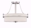 Picture of NUVO Lighting 60/5107 Loren - 2 Light Semi Flush with White Linen Shade