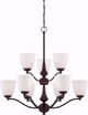 Picture of NUVO Lighting 60/5139 Patton - 9 Light - 2 Tier Chandelier with Frosted Glass