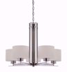 Picture of NUVO Lighting 60/5205 Parallel - 5 Light Chandelier with Etched Opal Glass