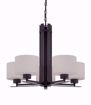 Picture of NUVO Lighting 60/5305 Parallel - 5 Light Chandelier with Etched Opal Glass