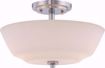 Picture of NUVO Lighting 60/5806 Willow - 2 Light Semi Flush Fixture with White Glass