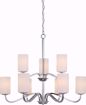 Picture of NUVO Lighting 60/5809 Willow - 9 Light 2-Tier Hanging Fixture with White Glass