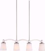 Picture of NUVO Lighting 60/5875 Laguna 4 Light Island Pendant - Brushed Nickel with White Glass