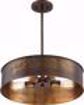 Picture of NUVO Lighting 60/5894 Kettle - 4 Light Pendant with 60w Vintage Lamps Included; Weathered Brass Finish