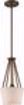 Picture of NUVO Lighting 60/5898 1 Light - Seneca Mini Pendant - Mahogany Bronze Finish with Wrapped Rope - Beige Linen Fabric Shade