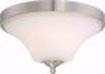 Picture of NUVO Lighting 60/6211 Fawn 2 Light Flush Mount Fixture - Brushed Nickel Finish