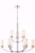 Picture of NUVO Lighting 60/6229 Denver 9 Light Chandelier Fixture - Polished Nickel Finish