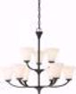 Picture of NUVO Lighting 60/6309 Fawn 9 Light Chandelier Fixture - Mahogany Bronze Finish