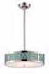 Picture of NUVO Lighting 62/146 Raindrop - 2 Module Small Pendant with White Glass and removable Aquamarine insert