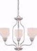 Picture of NUVO Lighting 62/389 Kirk - 3 Light Chandelier with Satin White Glass - LED Omni Included