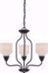 Picture of NUVO Lighting 62/399 Kirk - 3 Light Chandelier with Satin White Glass - LED Omni Included