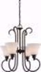 Picture of NUVO Lighting 62/904 Tess 4-Light Foyer Fixture; Aged Bronze Finish