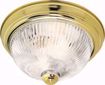 Picture of NUVO Lighting SF76/026 3 Light - 15" - Flush Mount - Clear Ribbed Swirl Glass