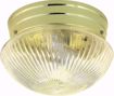 Picture of NUVO Lighting SF76/250 1 Light - 8" - Flush Mount - Small Clear Ribbed Mushroom