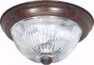 Picture of NUVO Lighting SF76/607 2 Light - 13" - Flush Mount - Clear Ribbed Glass