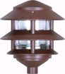 Picture of NUVO Lighting SF76/632 Pagoda Garden Fixture; Small Hood; 1 light; 2 Louver; Old Bronze Finish