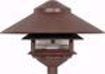 Picture of NUVO Lighting SF76/635 Pagoda Garden Fixture; Large 10" Hood; 1 light; 2 Louver; Old Bronze Finish