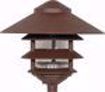 Picture of NUVO Lighting SF76/637 Pagoda Garden Fixture; Large 10" Hood; 1 light; 3 Louver; Old Bronze Finish