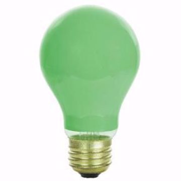 Picture of Sunlite 01155-SU 40 Watts A19 Colored  CERAMIC GREEN Med Base Incandescent Light Bulb