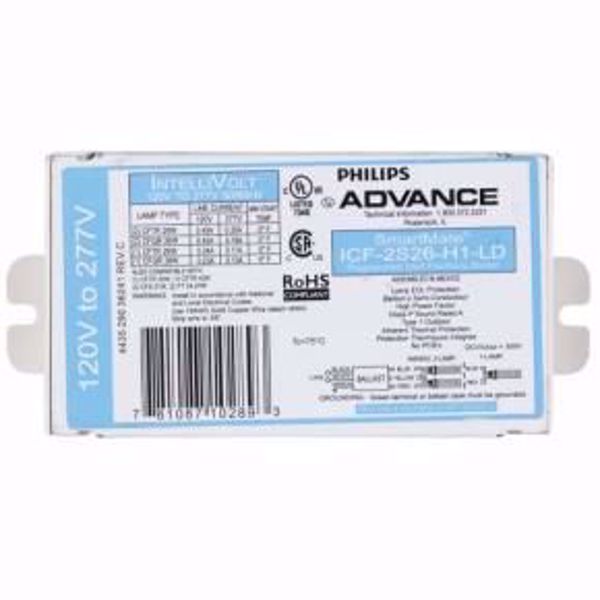 Picture of Philips Advance Advance ICF-2S26-H1-LD 1 - Light  2/26 4PIN UNV BALLAST